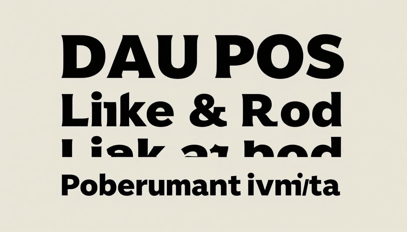 Modern illustration of a poster layout showcasing successful font pairing with bold display headline over clean sans-serif body text, neutral background, strong contrast and harmony.